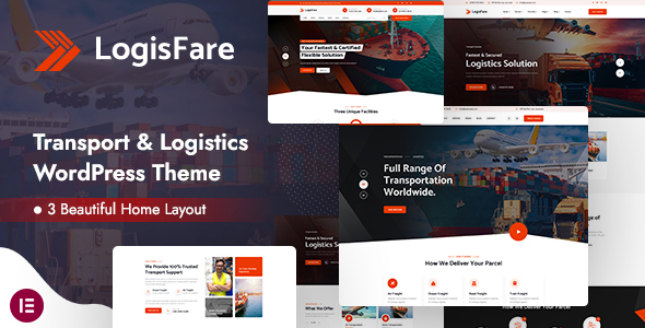 LogisFare Preview Wordpress Theme - Rating, Reviews, Preview, Demo & Download
