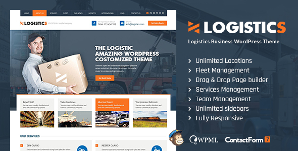 Logistics Preview Wordpress Theme - Rating, Reviews, Preview, Demo & Download