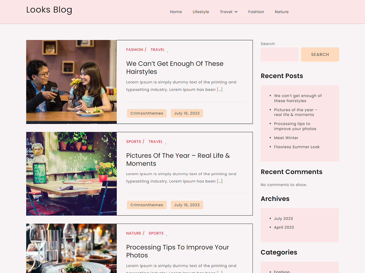 Looks Blog Preview Wordpress Theme - Rating, Reviews, Preview, Demo & Download