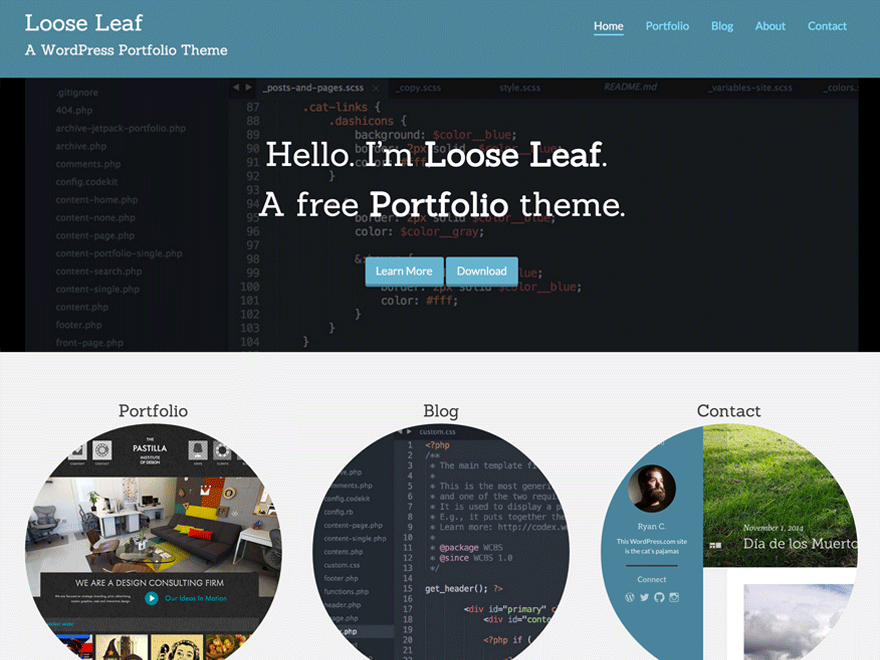 Loose Leaf Preview Wordpress Theme - Rating, Reviews, Preview, Demo & Download