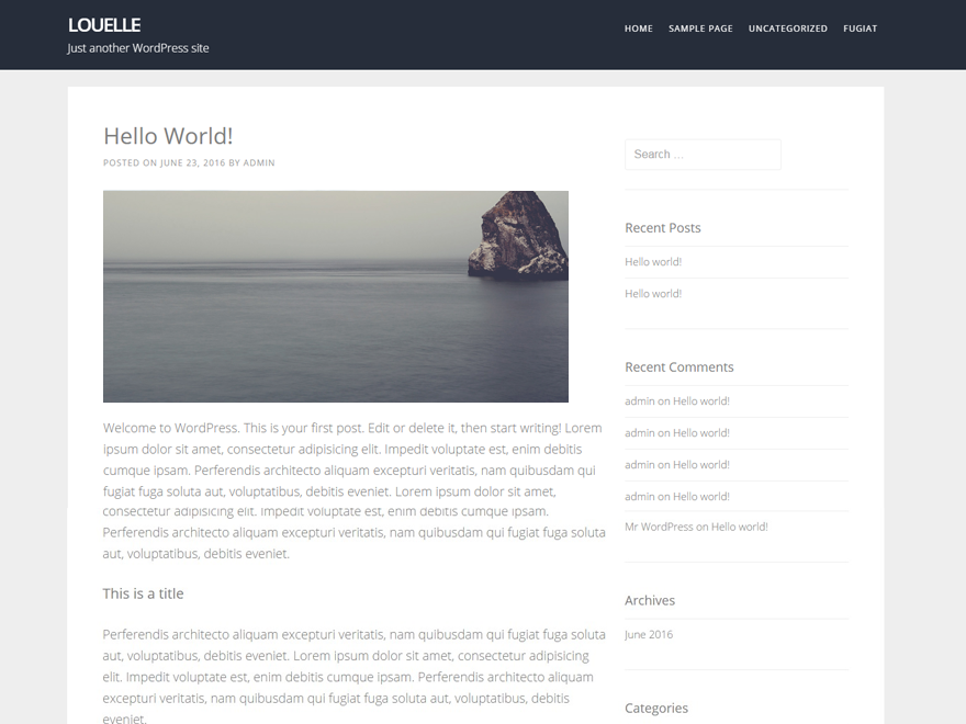 Louelle Preview Wordpress Theme - Rating, Reviews, Preview, Demo & Download