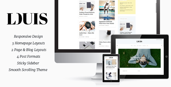 Louis Preview Wordpress Theme - Rating, Reviews, Preview, Demo & Download