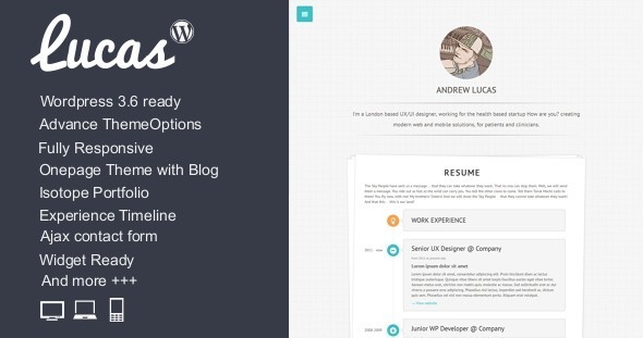 Lucas Preview Wordpress Theme - Rating, Reviews, Preview, Demo & Download