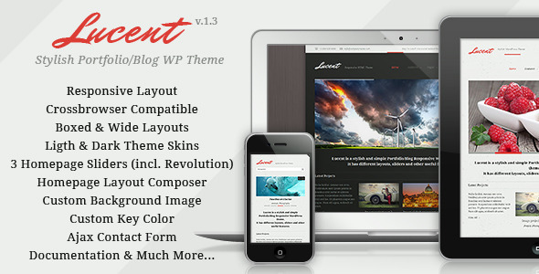 Lucent Preview Wordpress Theme - Rating, Reviews, Preview, Demo & Download