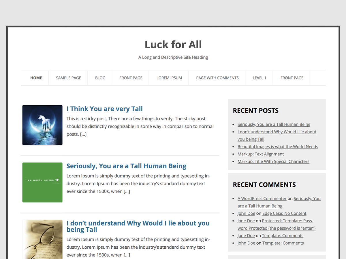 Luck For Preview Wordpress Theme - Rating, Reviews, Preview, Demo & Download