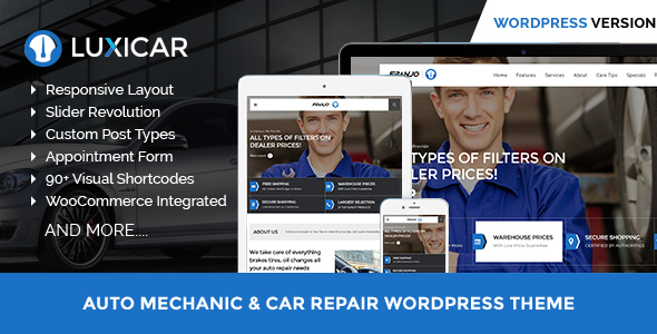 Luxicar Automotive Preview Wordpress Theme - Rating, Reviews, Preview, Demo & Download