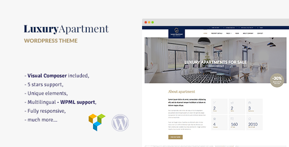 Luxury Apartment Preview Wordpress Theme - Rating, Reviews, Preview, Demo & Download
