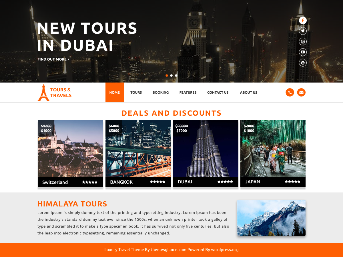 Luxury Travel Preview Wordpress Theme - Rating, Reviews, Preview, Demo & Download