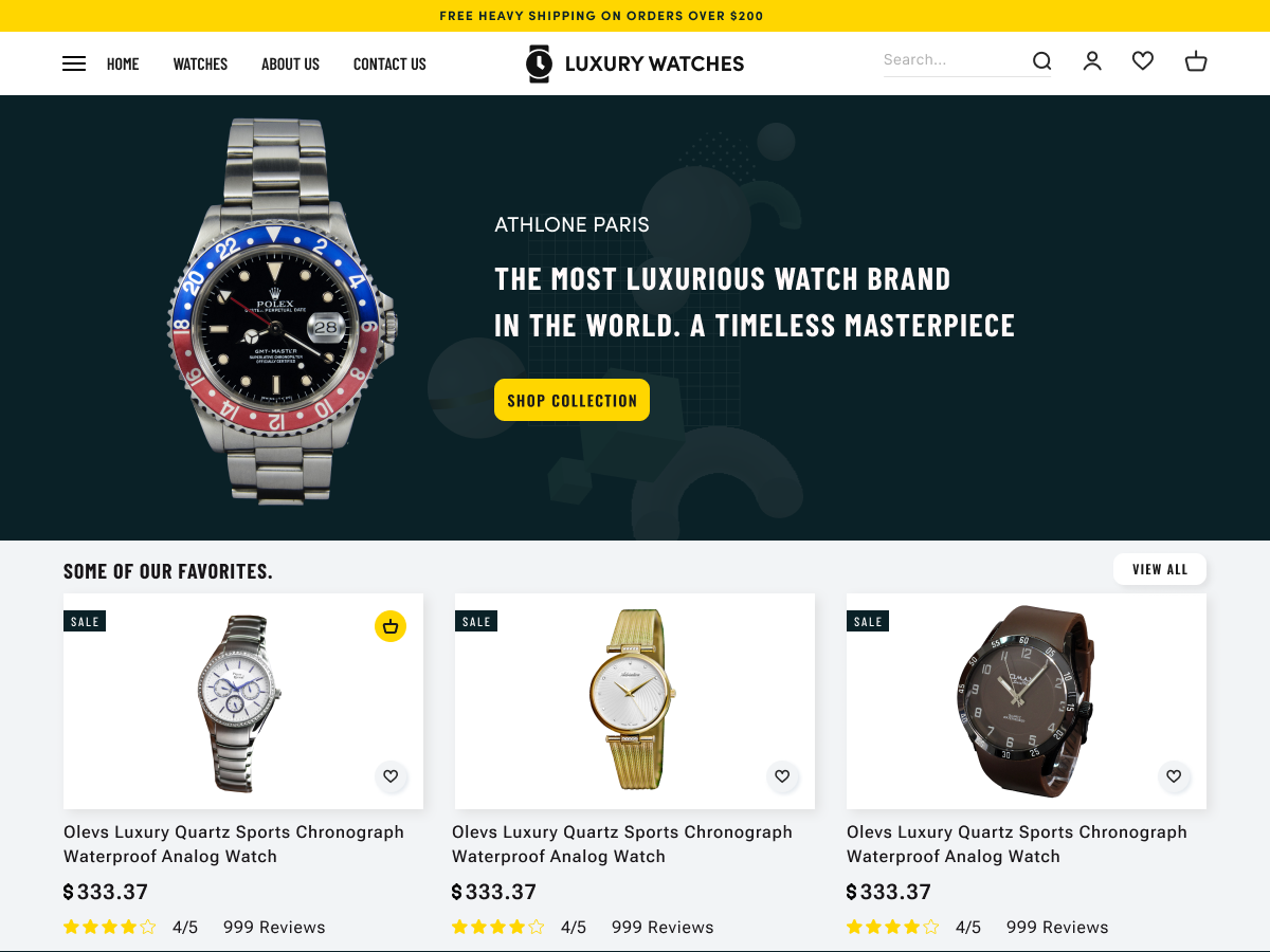 Luxury Watches Preview Wordpress Theme - Rating, Reviews, Preview, Demo & Download