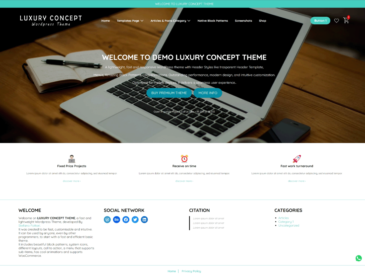 LuxuryConceptFree Preview Wordpress Theme - Rating, Reviews, Preview, Demo & Download