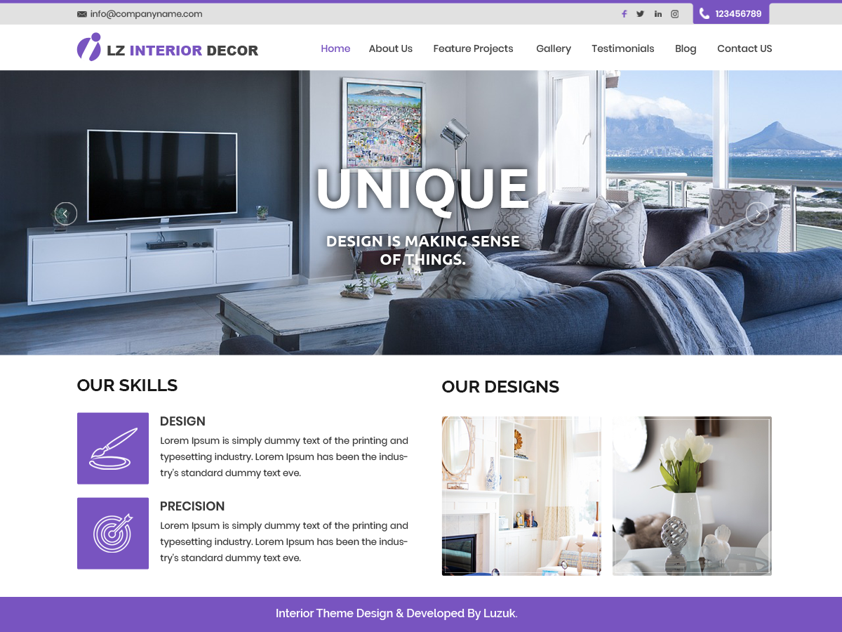 LZ Interior Preview Wordpress Theme - Rating, Reviews, Preview, Demo & Download