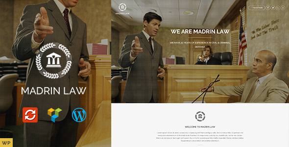 Madrin Law Preview Wordpress Theme - Rating, Reviews, Preview, Demo & Download