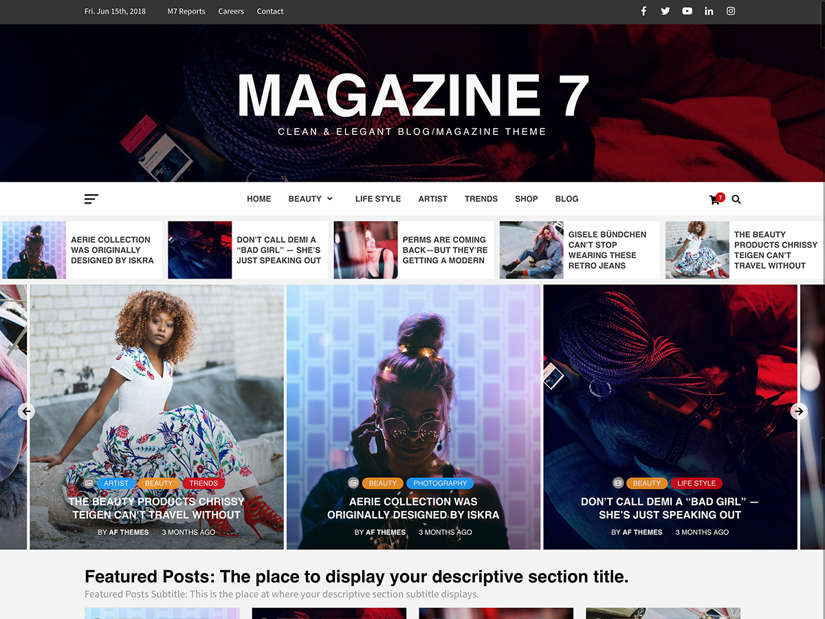 Magazine 7 Preview Wordpress Theme - Rating, Reviews, Preview, Demo & Download