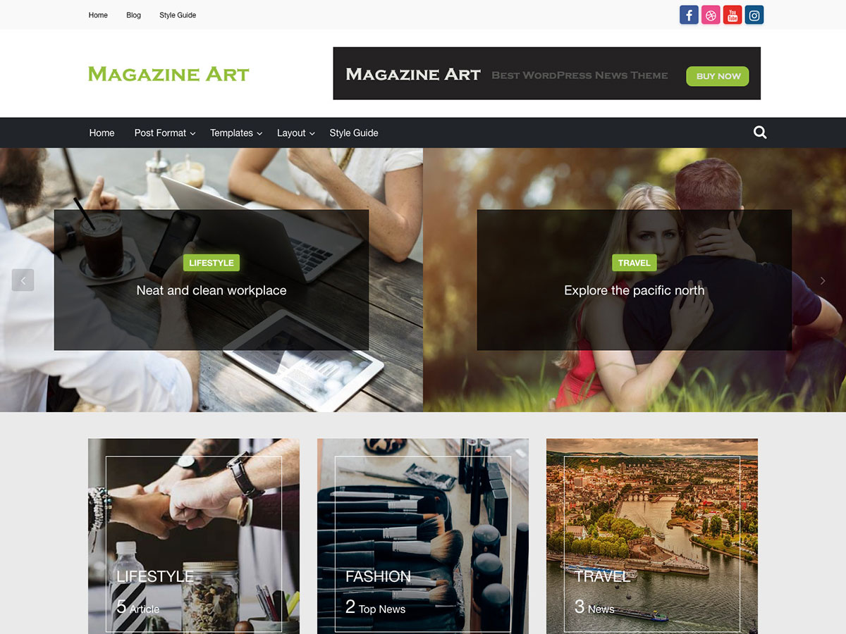 Magazine Art Preview Wordpress Theme - Rating, Reviews, Preview, Demo & Download