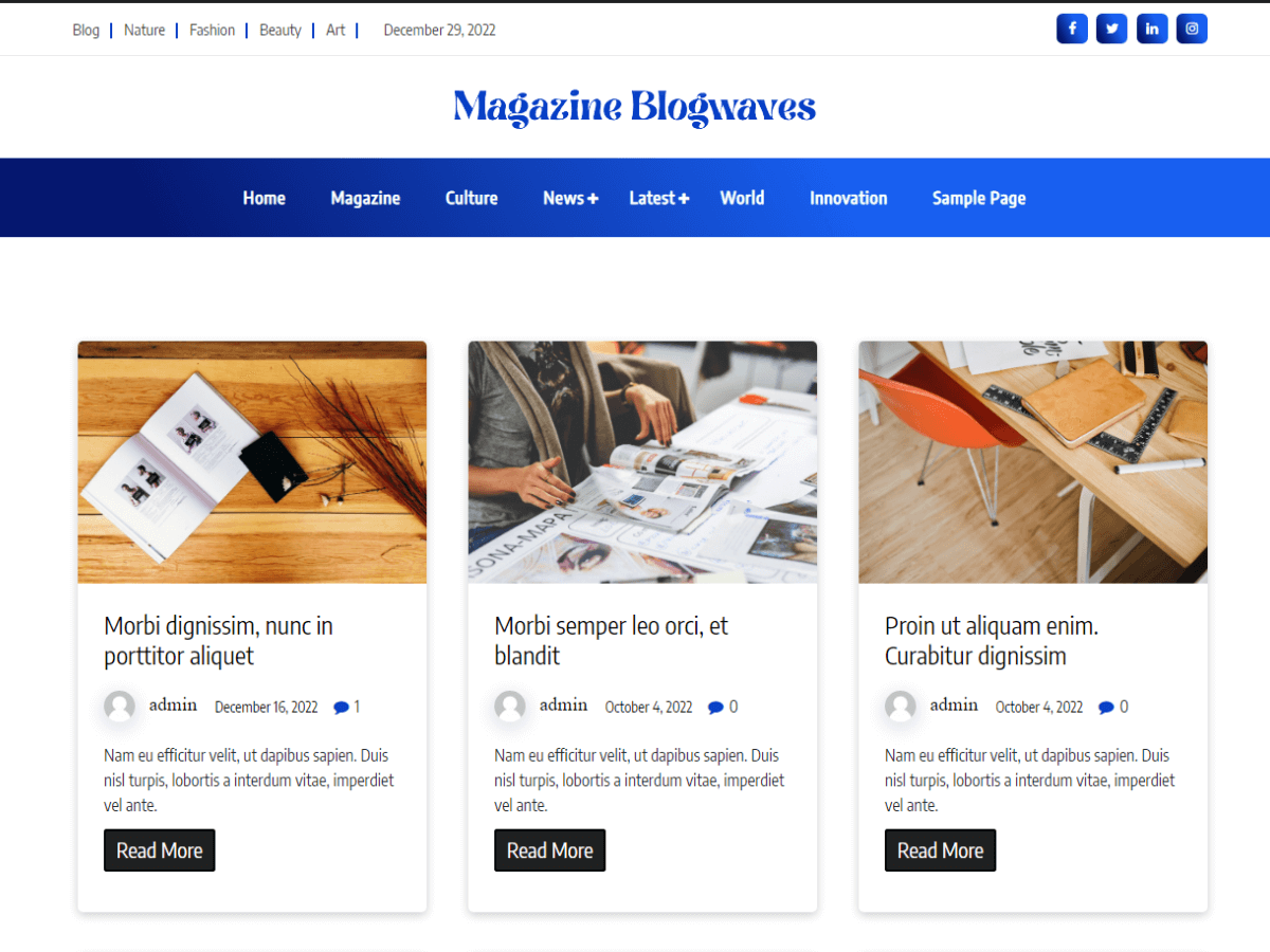 Magazine Blogwaves Preview Wordpress Theme - Rating, Reviews, Preview, Demo & Download