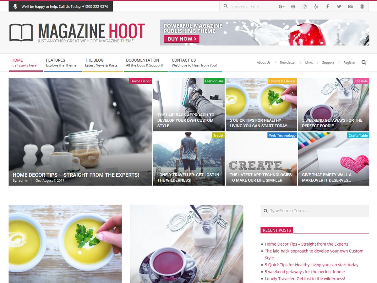 Magazine Hoot Preview Wordpress Theme - Rating, Reviews, Preview, Demo & Download