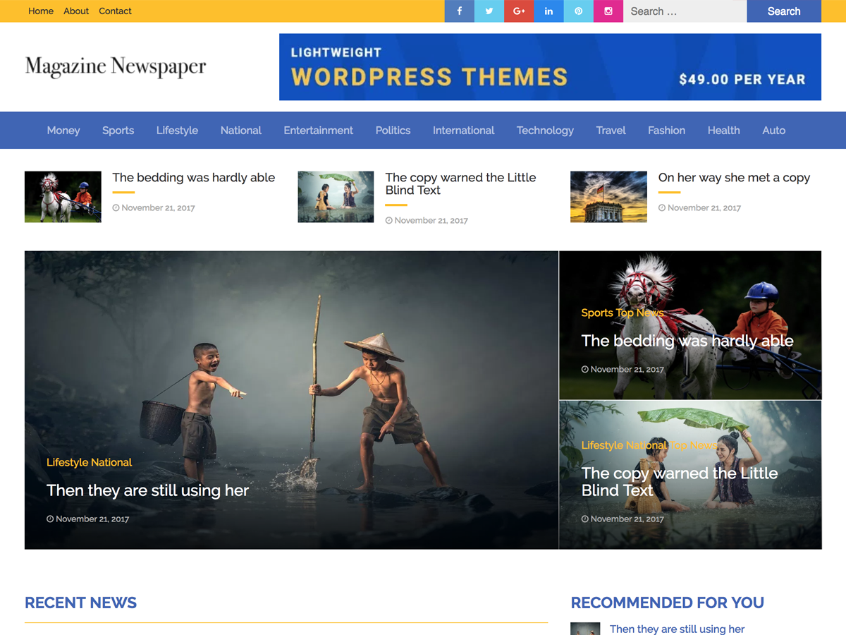 Magazine Newspaper Preview Wordpress Theme - Rating, Reviews, Preview, Demo & Download
