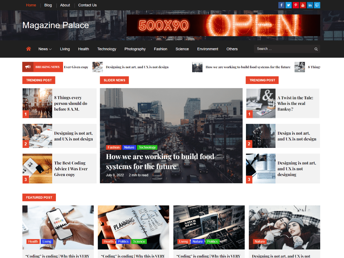 Magazine Palace Preview Wordpress Theme - Rating, Reviews, Preview, Demo & Download