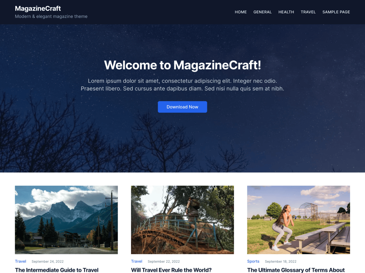 MagazineCraft Preview Wordpress Theme - Rating, Reviews, Preview, Demo & Download
