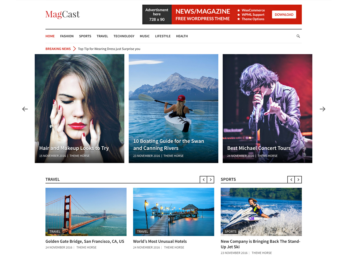 Magcast Preview Wordpress Theme - Rating, Reviews, Preview, Demo & Download