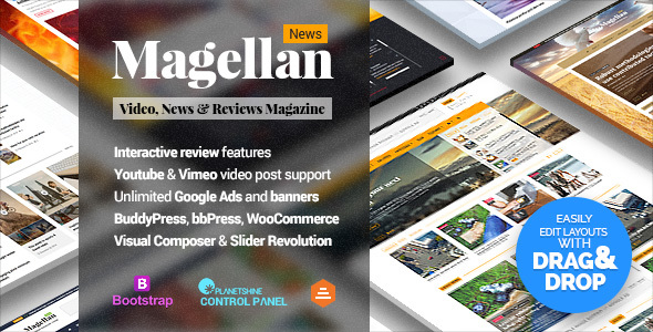 Magellan Preview Wordpress Theme - Rating, Reviews, Preview, Demo & Download