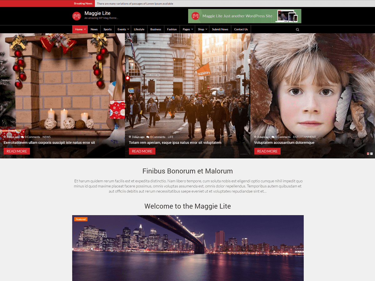 Maggie Lite Preview Wordpress Theme - Rating, Reviews, Preview, Demo & Download