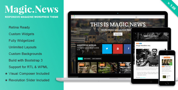 MagicNews Preview Wordpress Theme - Rating, Reviews, Preview, Demo & Download