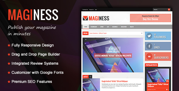 Maginess Preview Wordpress Theme - Rating, Reviews, Preview, Demo & Download