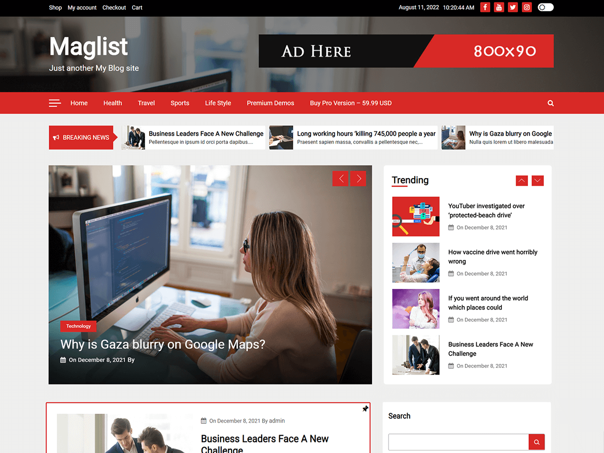 Maglist Preview Wordpress Theme - Rating, Reviews, Preview, Demo & Download