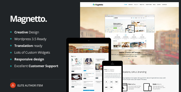 Magnetto Preview Wordpress Theme - Rating, Reviews, Preview, Demo & Download