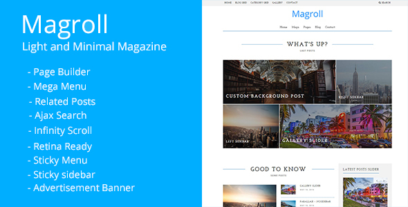 Magroll Preview Wordpress Theme - Rating, Reviews, Preview, Demo & Download