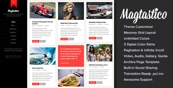 Magtastico Responsive Preview Wordpress Theme - Rating, Reviews, Preview, Demo & Download