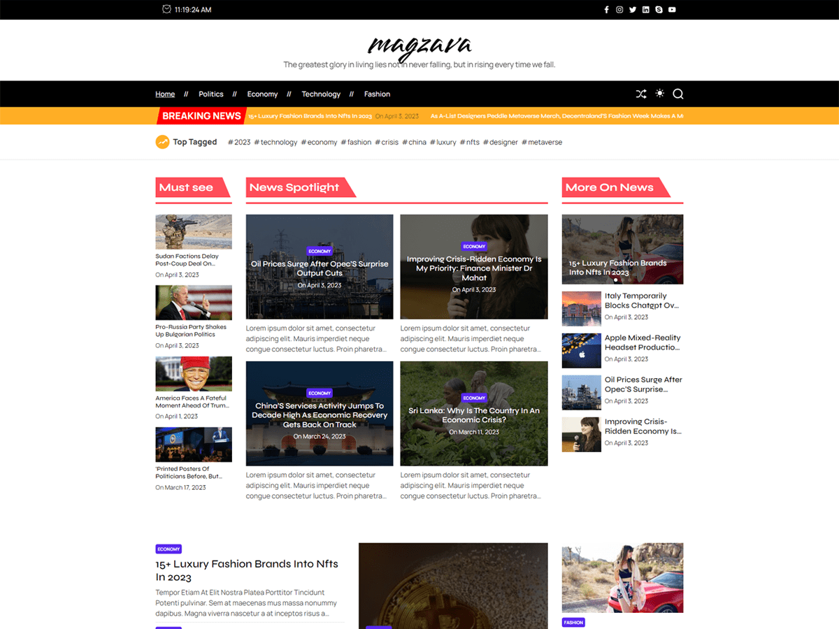 Magzava Preview Wordpress Theme - Rating, Reviews, Preview, Demo & Download