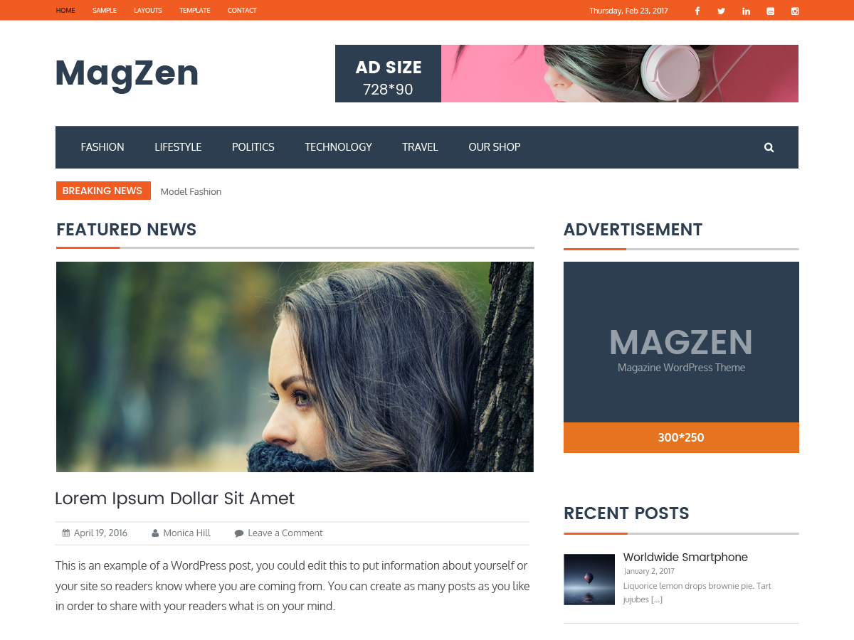 MagZen Preview Wordpress Theme - Rating, Reviews, Preview, Demo & Download