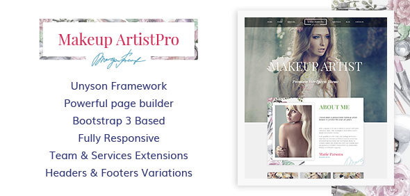 MakeUp Artist Preview Wordpress Theme - Rating, Reviews, Preview, Demo & Download