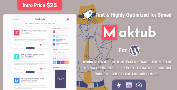 Maktub Preview Wordpress Theme - Rating, Reviews, Preview, Demo & Download