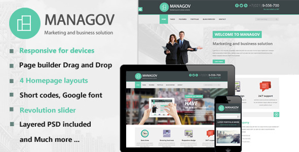Managov Multi Preview Wordpress Theme - Rating, Reviews, Preview, Demo & Download