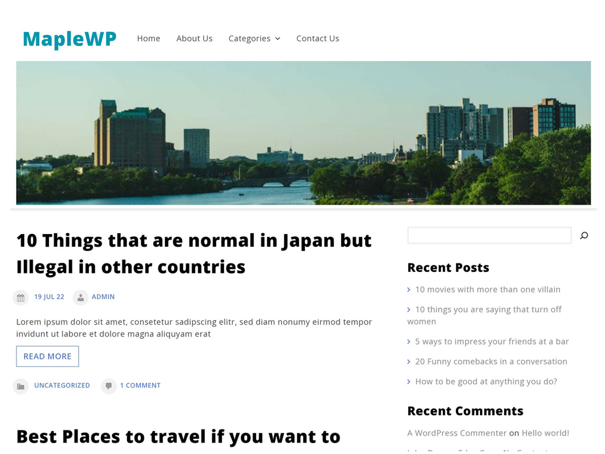 Maplewp Preview Wordpress Theme - Rating, Reviews, Preview, Demo & Download