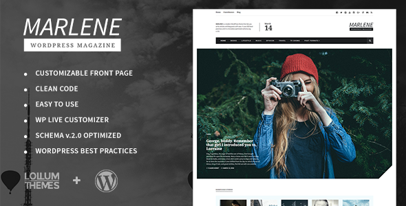 Marlene Preview Wordpress Theme - Rating, Reviews, Preview, Demo & Download