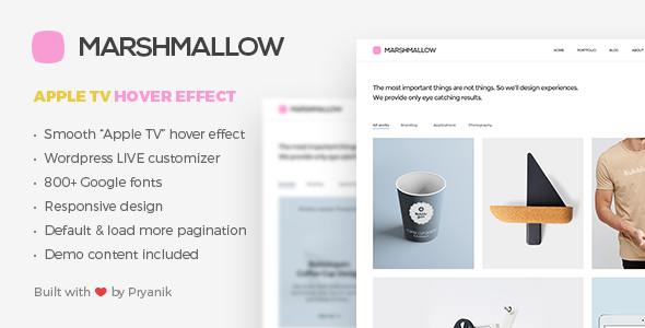 Marshmallow Preview Wordpress Theme - Rating, Reviews, Preview, Demo & Download