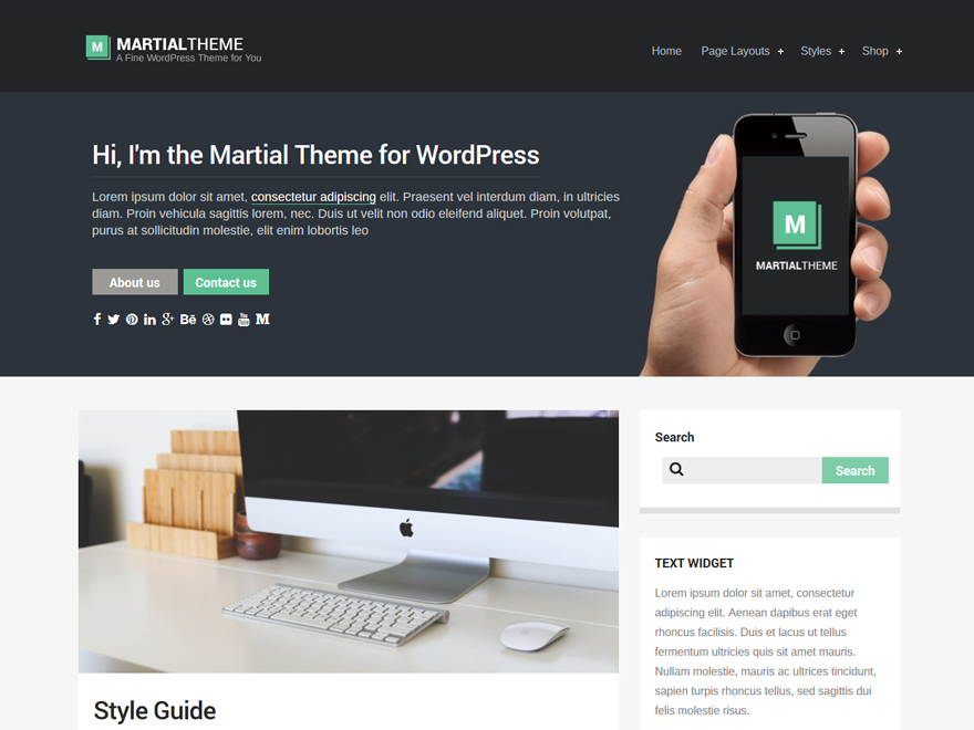 Martial Lite Preview Wordpress Theme - Rating, Reviews, Preview, Demo & Download