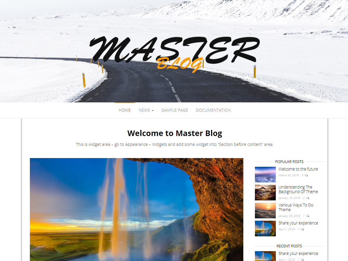 Master Blog Preview Wordpress Theme - Rating, Reviews, Preview, Demo & Download
