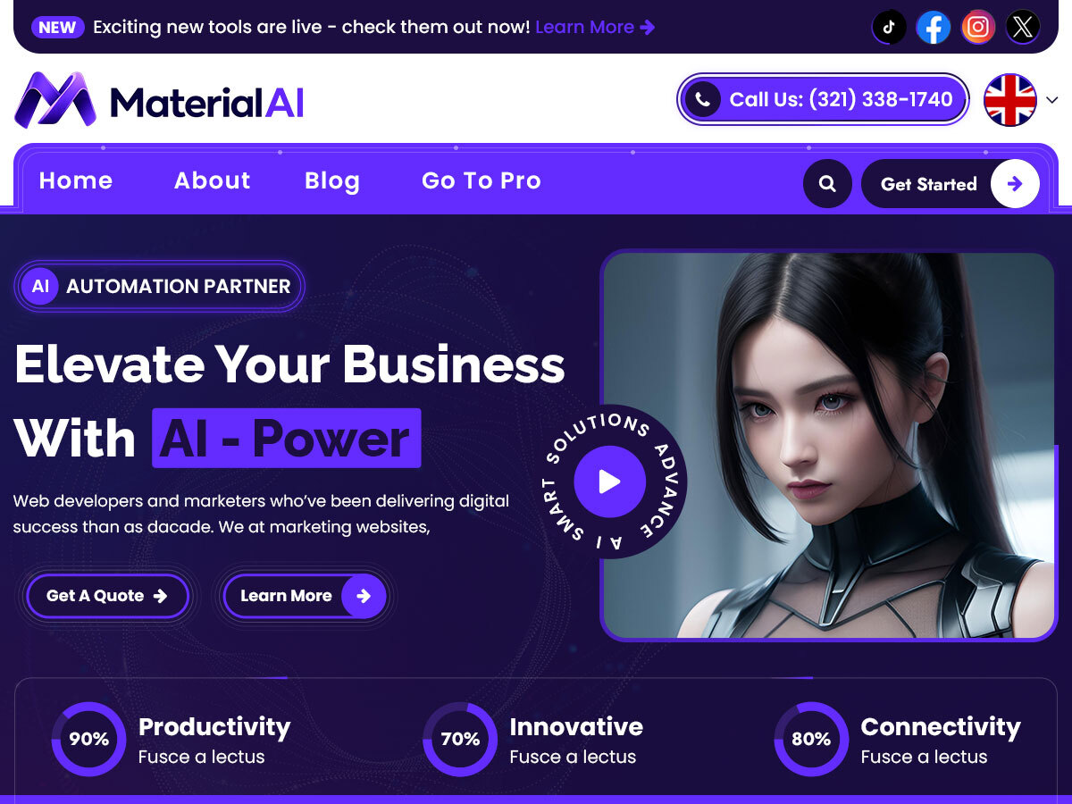 Material AI Preview Wordpress Theme - Rating, Reviews, Preview, Demo & Download