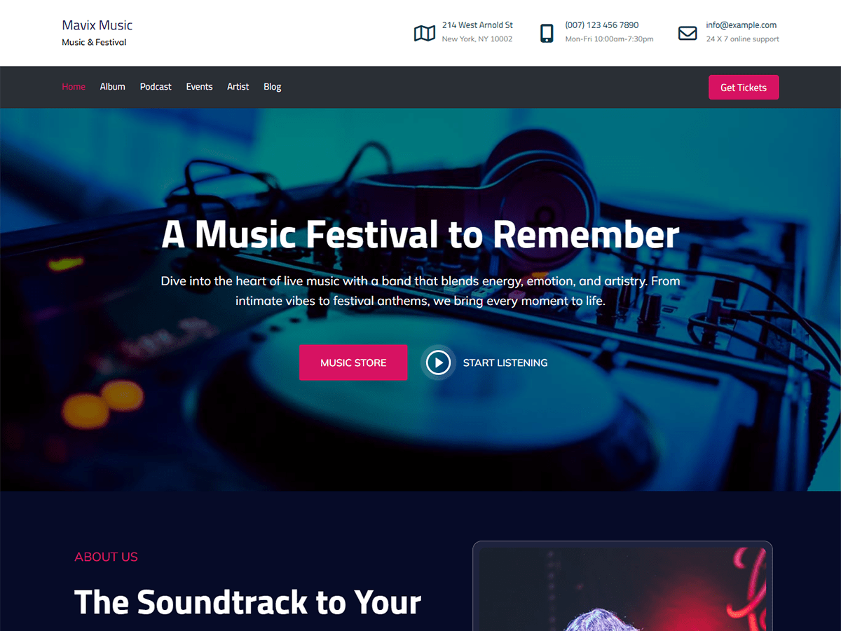 Mavix Music Preview Wordpress Theme - Rating, Reviews, Preview, Demo & Download