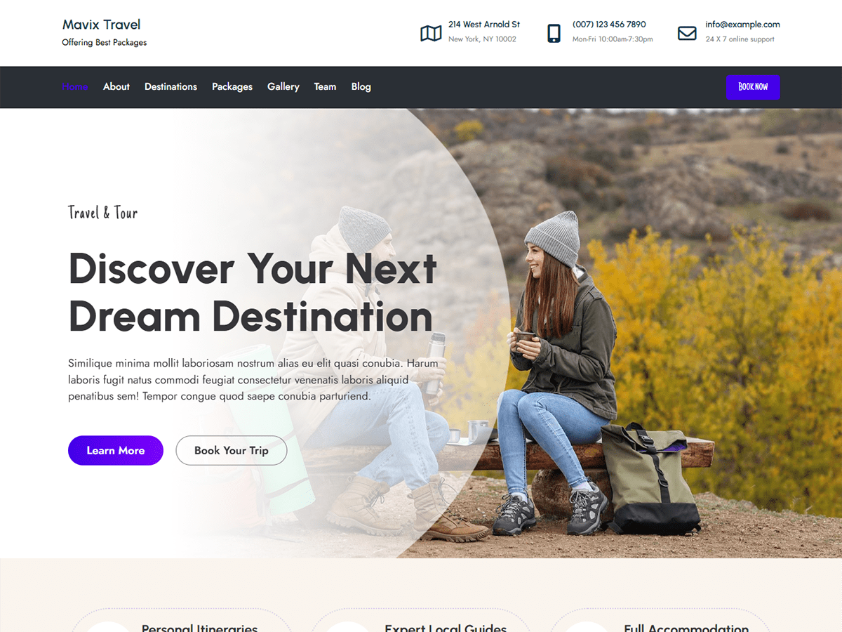Mavix Travel Preview Wordpress Theme - Rating, Reviews, Preview, Demo & Download