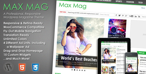 Max Mag Preview Wordpress Theme - Rating, Reviews, Preview, Demo & Download