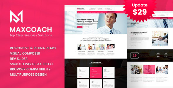 Maxcoach Preview Wordpress Theme - Rating, Reviews, Preview, Demo & Download