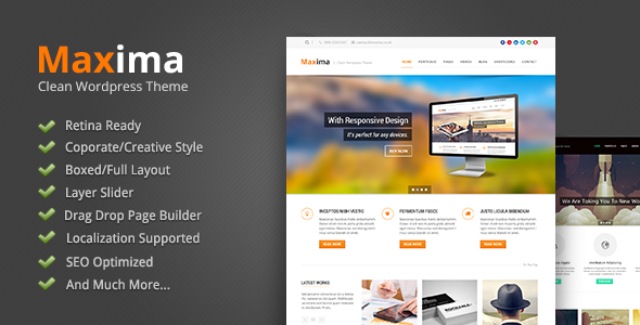Maxima Preview Wordpress Theme - Rating, Reviews, Preview, Demo & Download