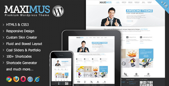Maximus Preview Wordpress Theme - Rating, Reviews, Preview, Demo & Download