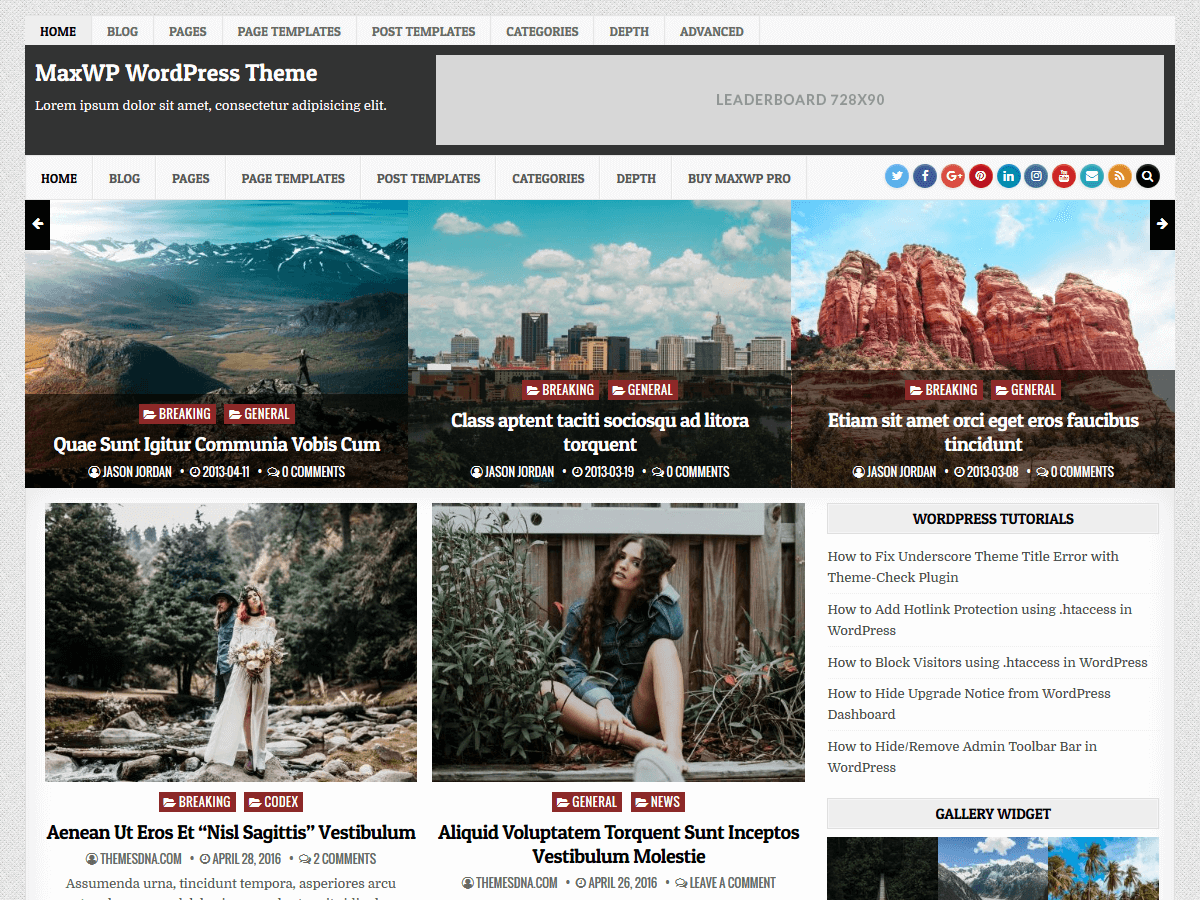 MaxWP Preview Wordpress Theme - Rating, Reviews, Preview, Demo & Download